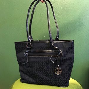 Annabelle Black Monogram Tote